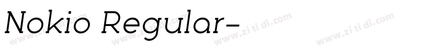 Nokio Regular字体转换